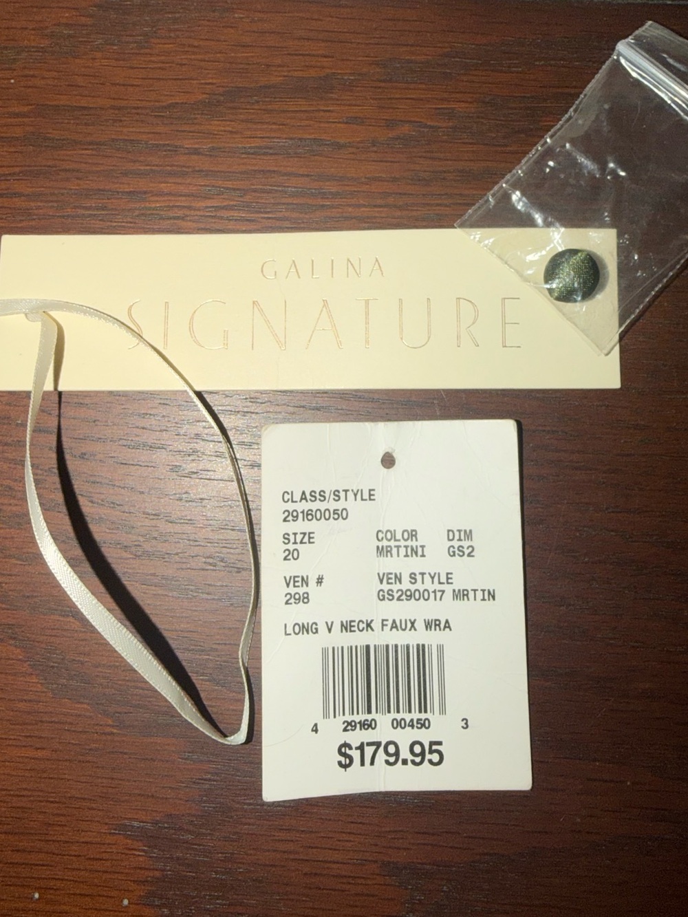 Galina Signature Olive Green Satin Wrap Evening Dress Size 20 - Picture 15 of 15